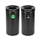 Alpine Industries 54 Gallon 2-StreamStainless Steel Compost Bin and Trash Can Black ALP475-27-BLK-CO-T - alternate 4